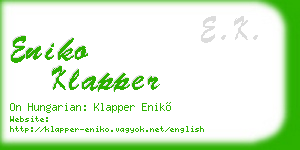 eniko klapper business card